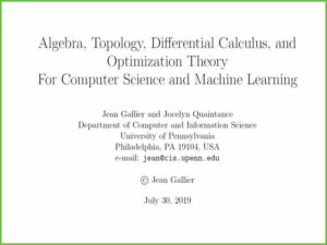دانلود کتاب جبر، توپولوژی، حساب دیفرانسیل، و نظریه بهینه سازی برای علوم کامپیوتر و یادگیری ماشین