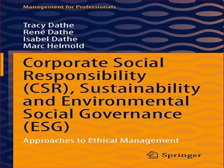 دانلود کتاب مسئولیت اجتماعی شرکتی (CSR)، پایداری و حاکمیت اجتماعی محیطی (ESG)