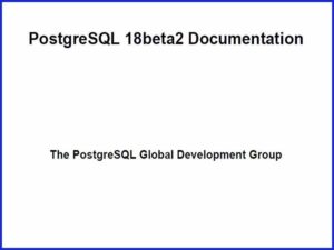 دانلود کتاب مستندات PostgreSQL نسخه ۱۸ بتا ۲