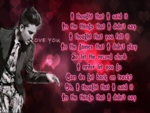 دانلود آهنگ Things I Didn’t Say از Adam Lambert با متن و ترجمه