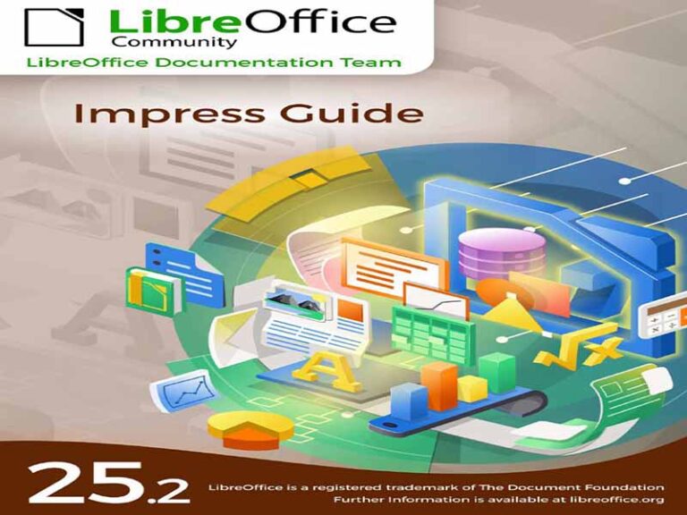 دانلود کتاب راهنمای LibreOffice Impress نسخه ۲۵.۲