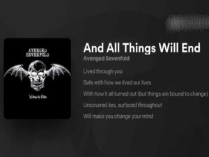 دانلود آهنگ And All Things Will End از AVENGED SEVENFOLD با متن و ترجمه