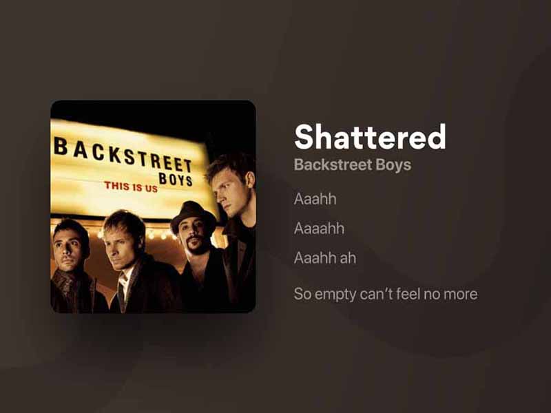 دانلود آهنگ Shattered از Backstreet Boys با متن و ترجمه